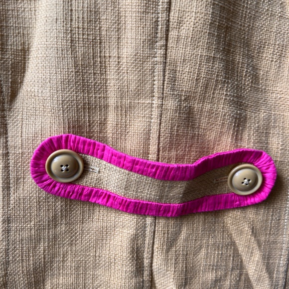 Boden RARE cotton coat vintage pink yellow spring - Picture 11 of 12